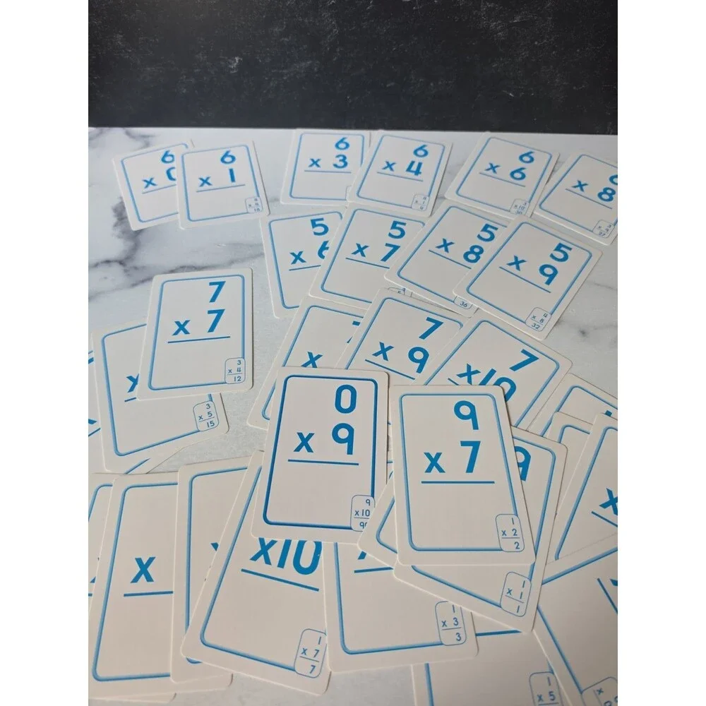 School Zone Multiplication 0-10 Flash Cards Grade 3-4; 34 Problem Card+1 Parent